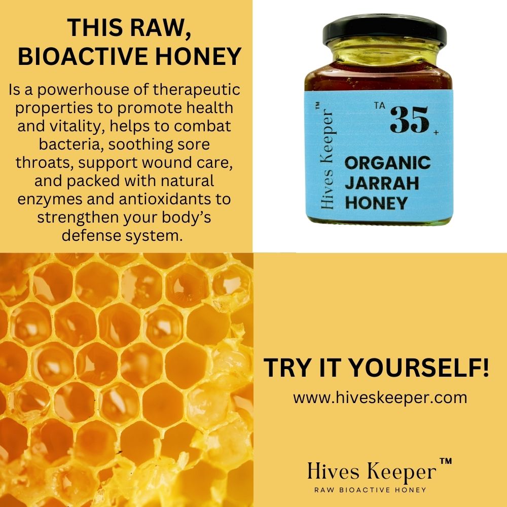 Premium Australian Organic Jarrah Raw Honey TA35+