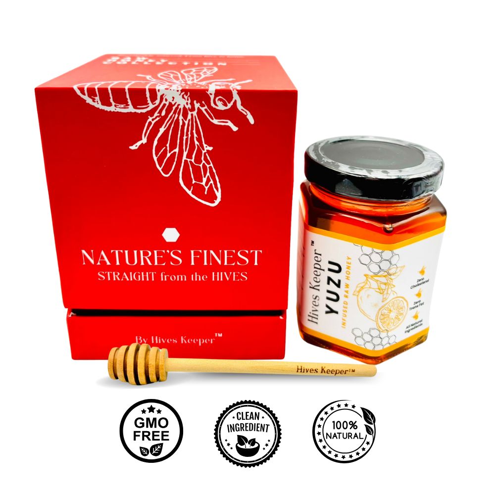 Premium Yuzu Infused Raw Honey 100% Natural Ingredient