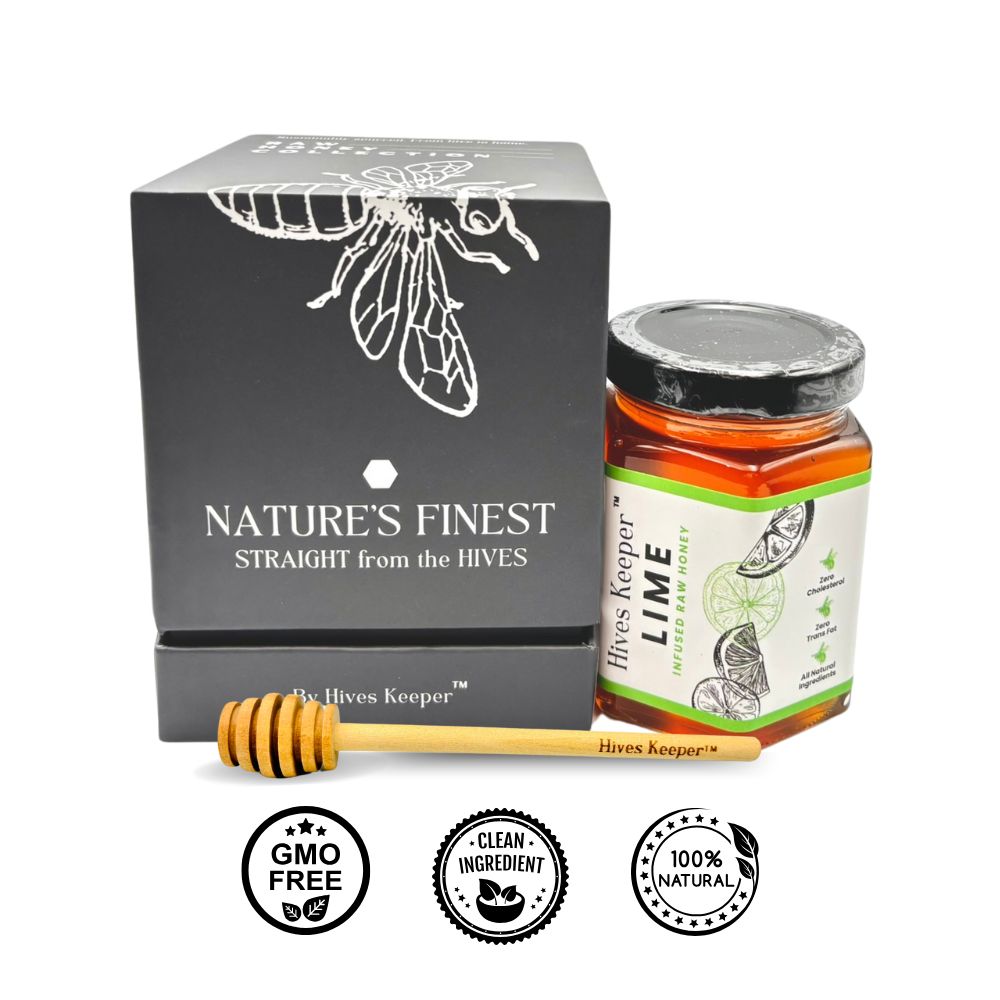 Premium Lime Infused Raw Honey 100% Natural Ingredient