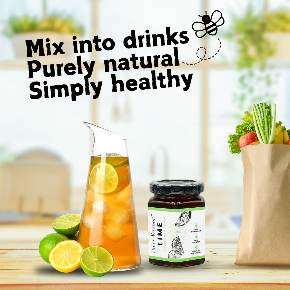 Premium Lime Infused Raw Honey 100% Natural Ingredient