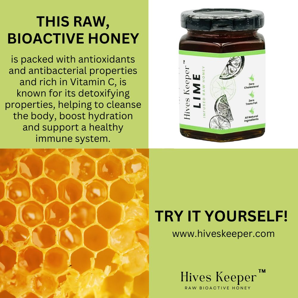 Premium Lime Infused Raw Honey 100% Natural Ingredient