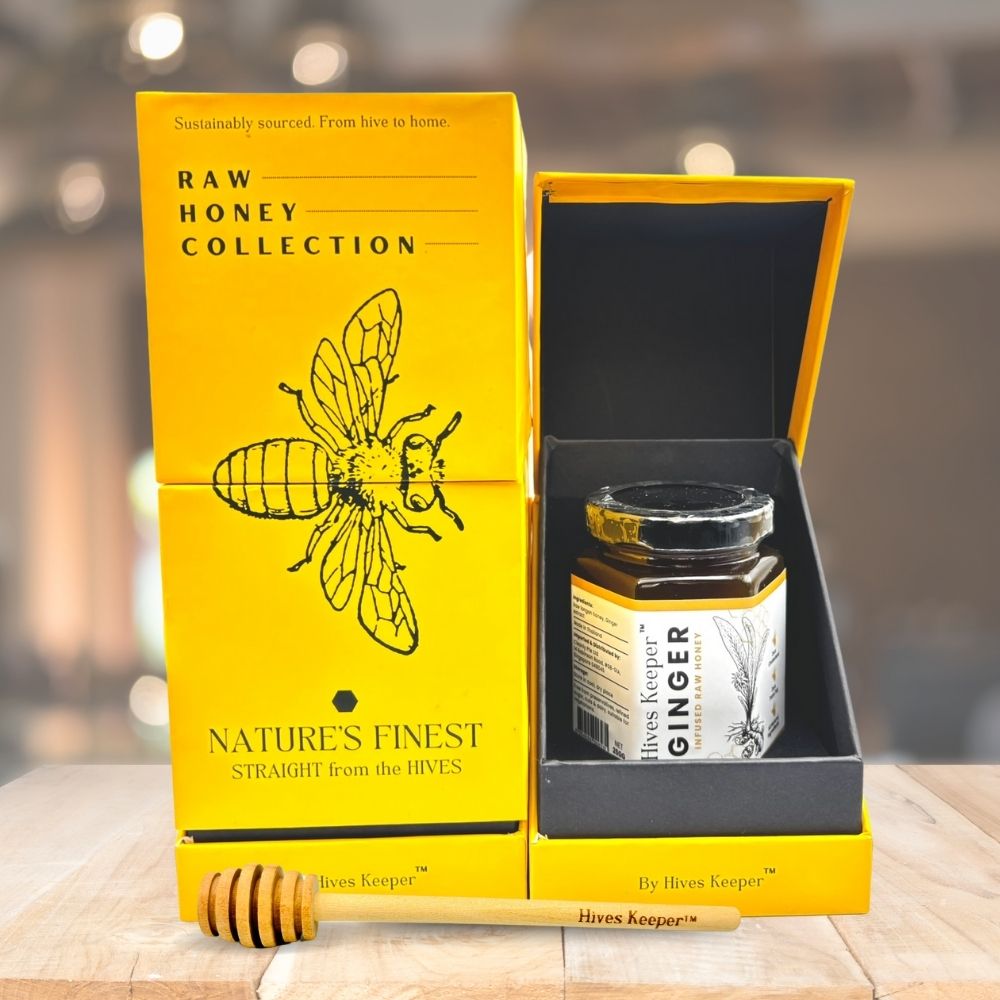 Premium Ginger Infused Raw Honey 100% Natural Ingredient