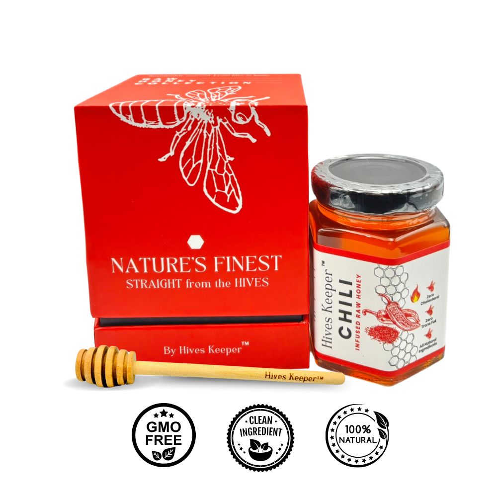 Premium Chili Infused Raw Honey 100% Natural Ingredient