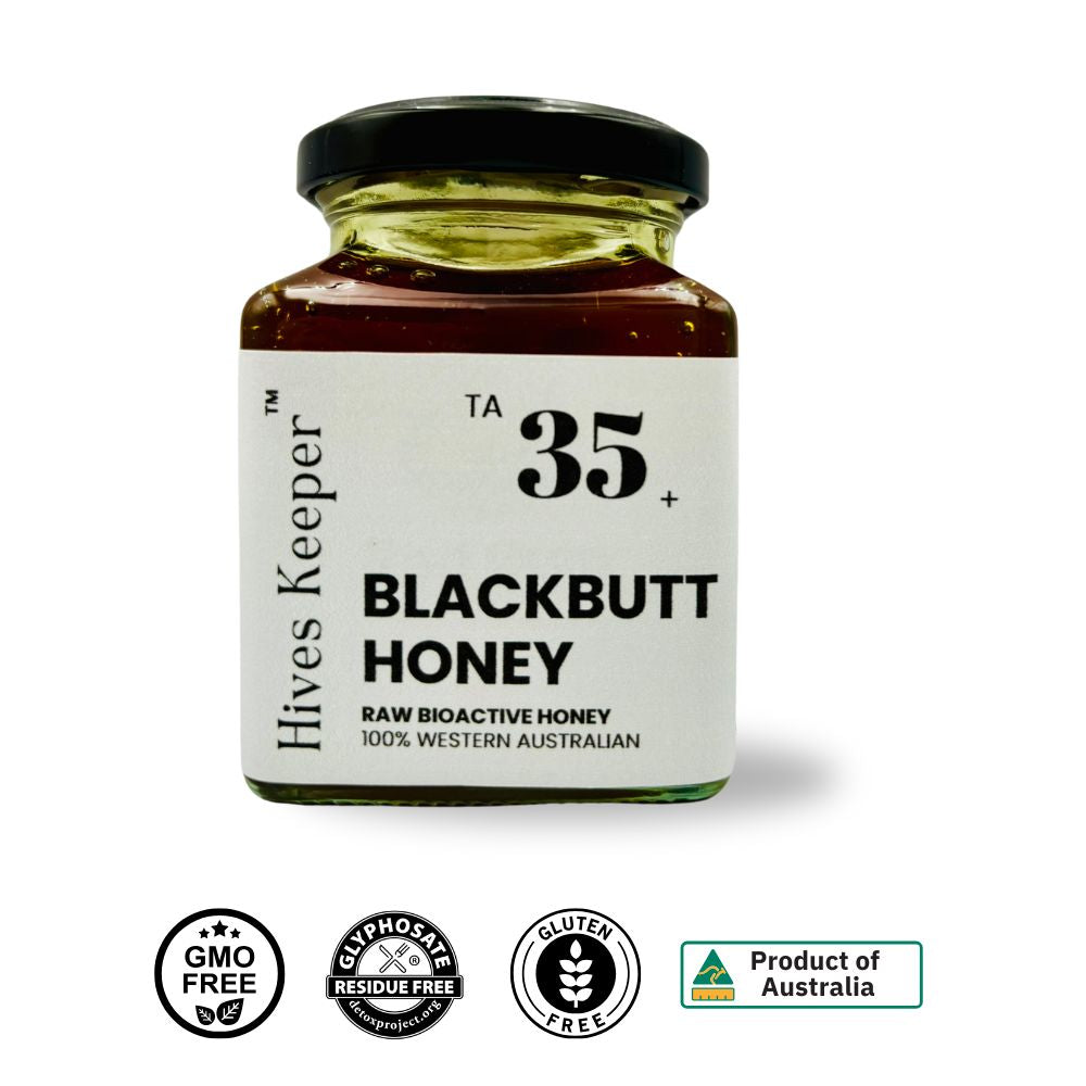 Premium Australian Blackbutt Raw Honey TA35+ Certified Australia Authenticity (Comes with Luxury Gift Box)