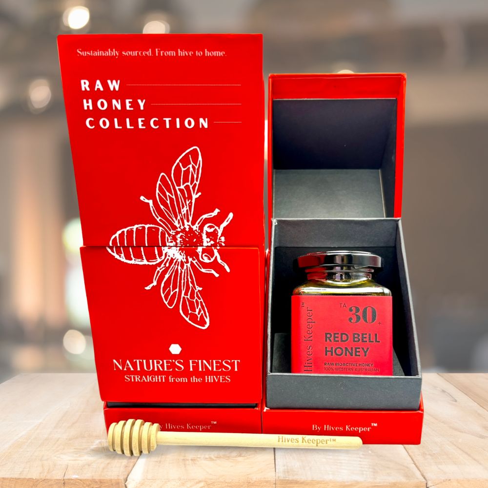 Premium Australian Red Bell Raw Honey TA30+ (With Luxury Gift Box)