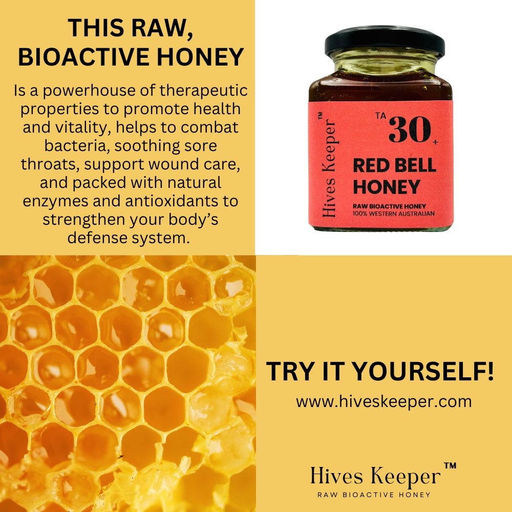 Premium Australian Red Bell Raw Honey TA30+ (With Luxury Gift Box)