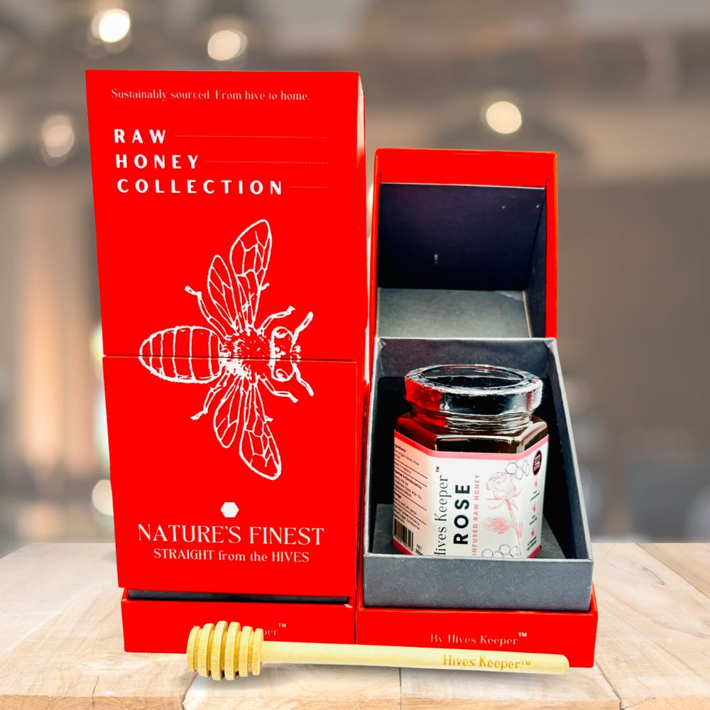 Premium Rose Infused Raw Honey 100% Natural Ingredient