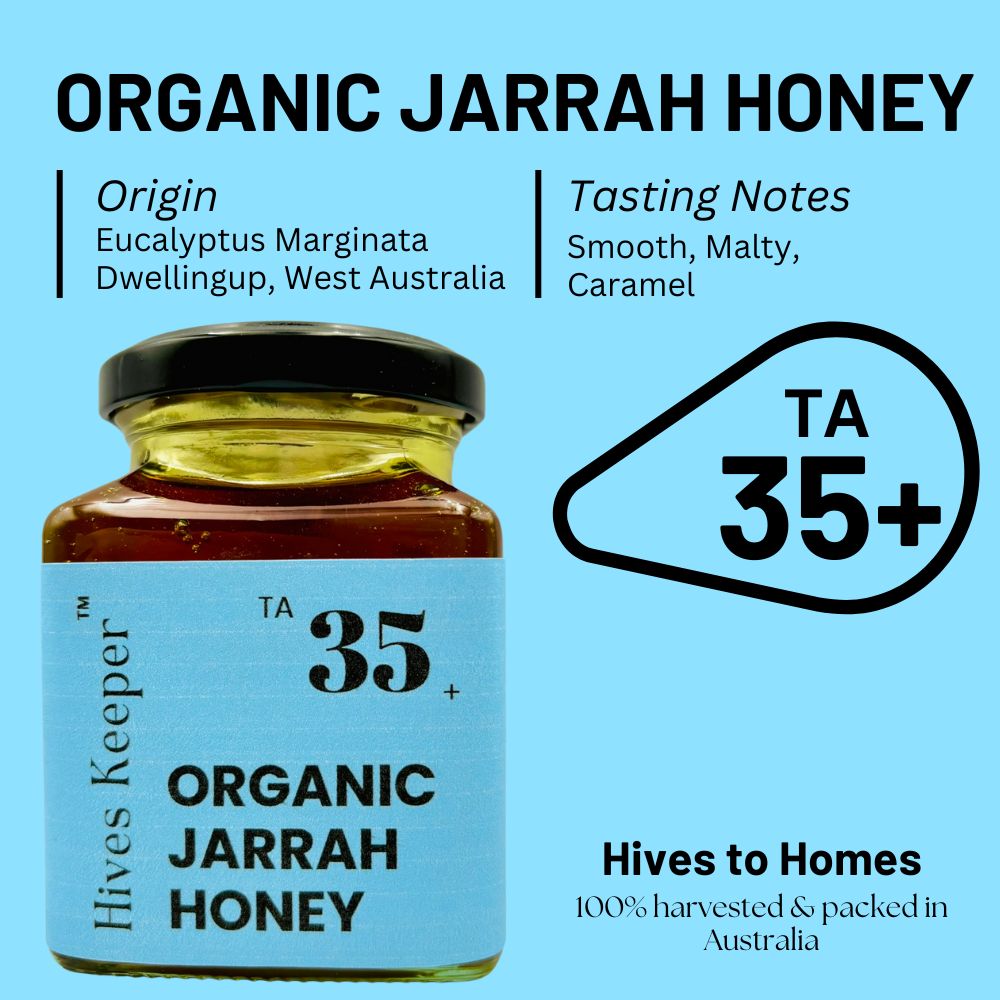 Premium Australian Organic Jarrah Raw Honey TA35+