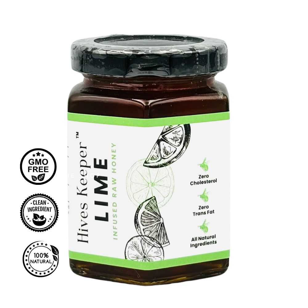 Premium Lime Infused Raw Honey 100% Natural Ingredient