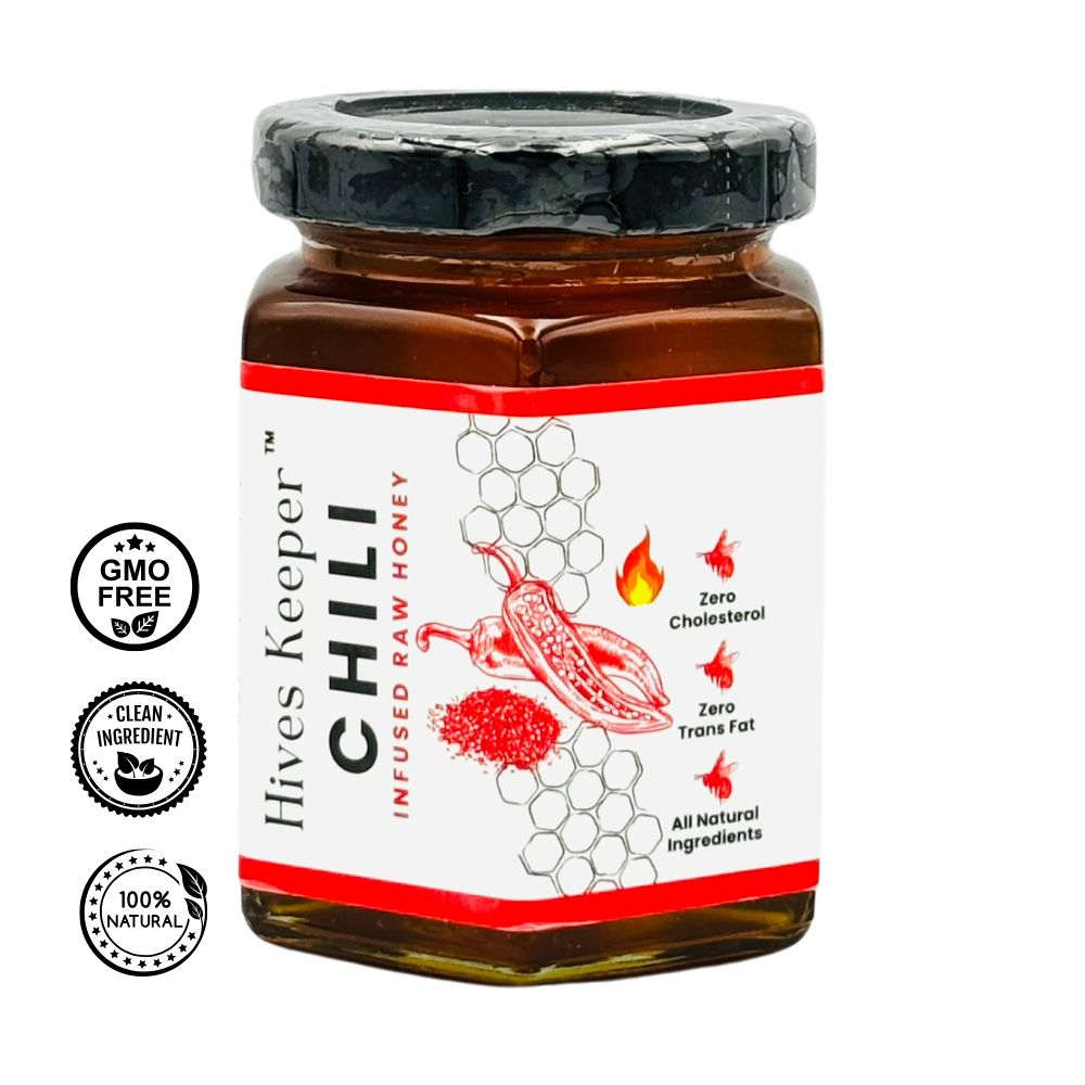 Premium Chili Infused Raw Honey 100% Natural Ingredient