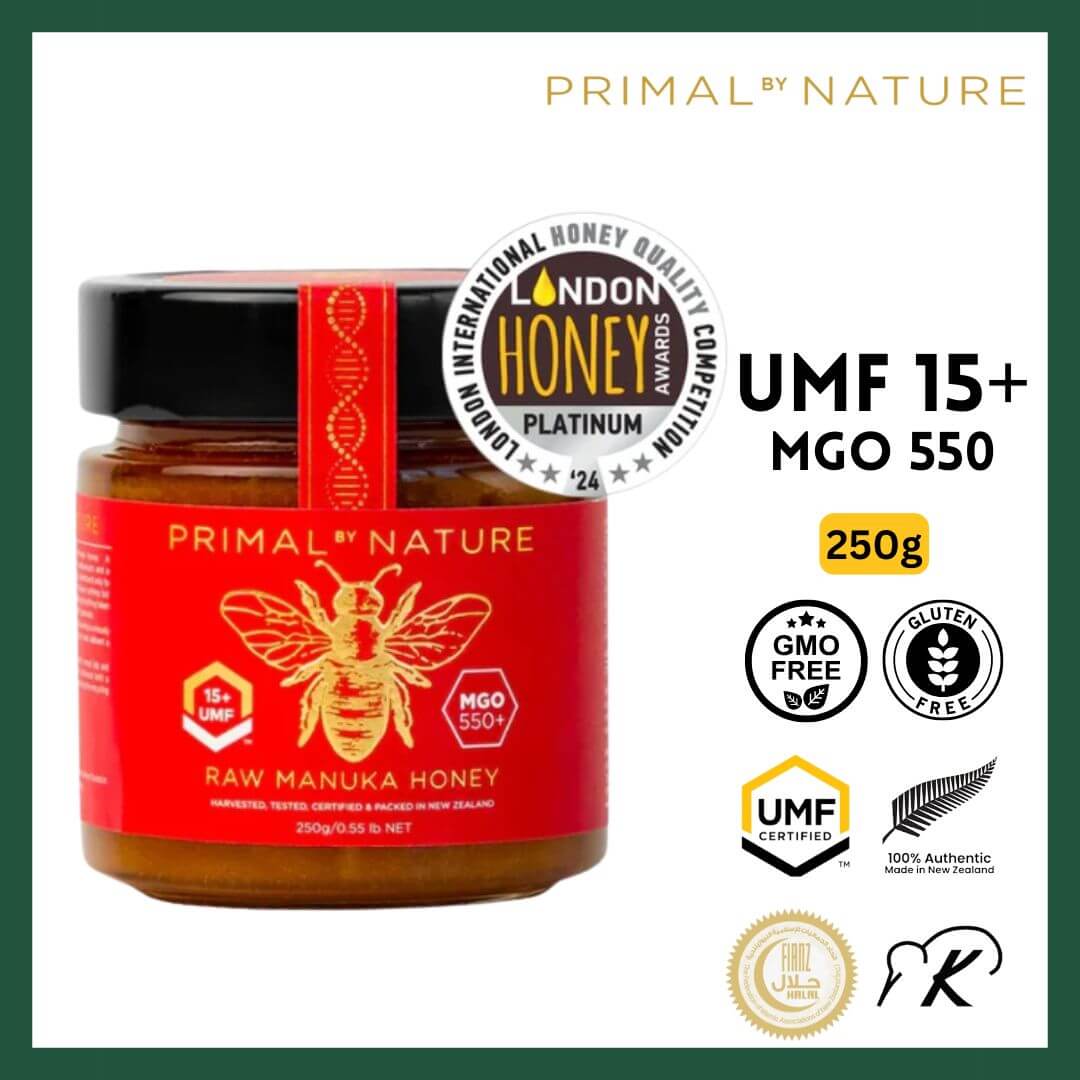 Premium Manuka Raw Honey UMF15+/ MGO 550+ Certified New Zealand Authenticity (Comes with Luxury Gift Box)